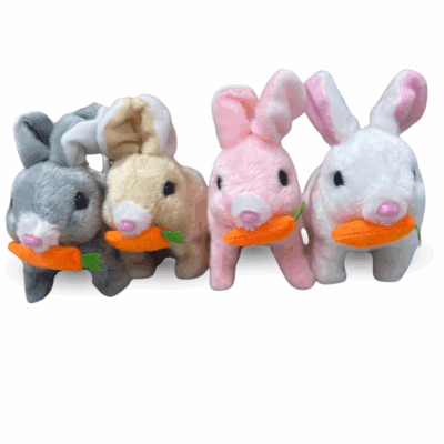 WALKING RABBIT WITH CORROT- 4812