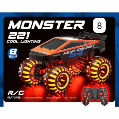 MONSTER 221 COOL LIGHTING RC CAR-33654(STOSSS4751)